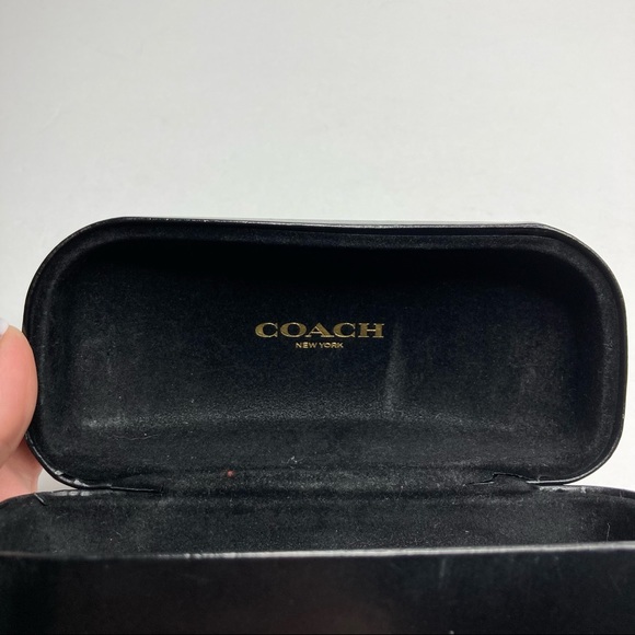 COACH Black Embossed Large Hard Shell Sunglasses Travel Case - Picture 11 of 16